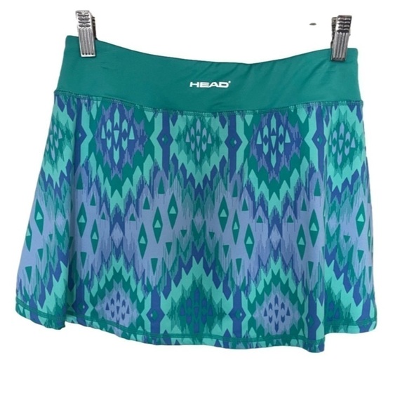 HEAD two piece tennis outfit skort set size sm blue green lavender like new - Picture 4 of 13
